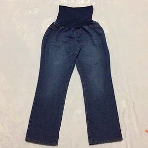 Indigo blue maternity jeans
